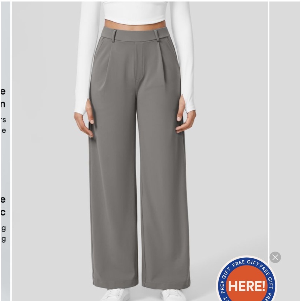 Halara Flex High Waisted Straight Leg Work Pants Sz M 8/10